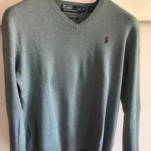 Polo v-neck Pima cotton sweater
